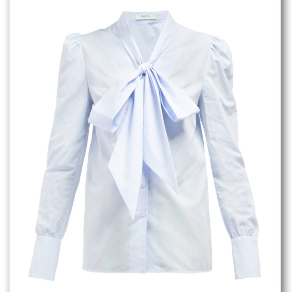 Racil Women's Cotton Blouse with a Bow Size 6